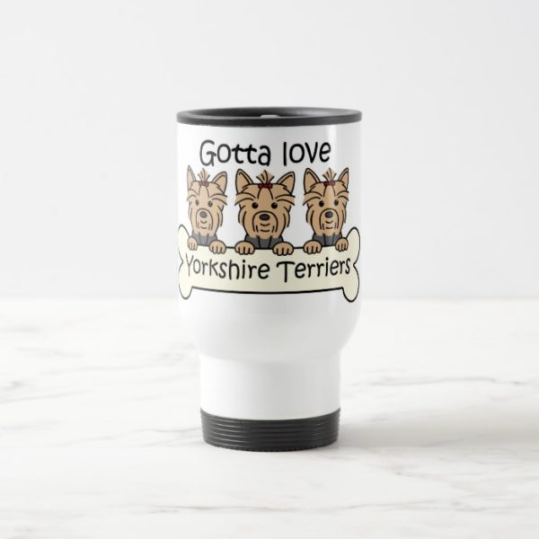 Three Yorkshire Terriers Travel Mug