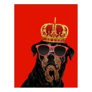 Thug Life King Rottweiler for Rottweiler Parents Postcard