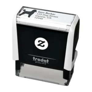 Toy Poodle Silhouette Return Address Self-inking Stamp