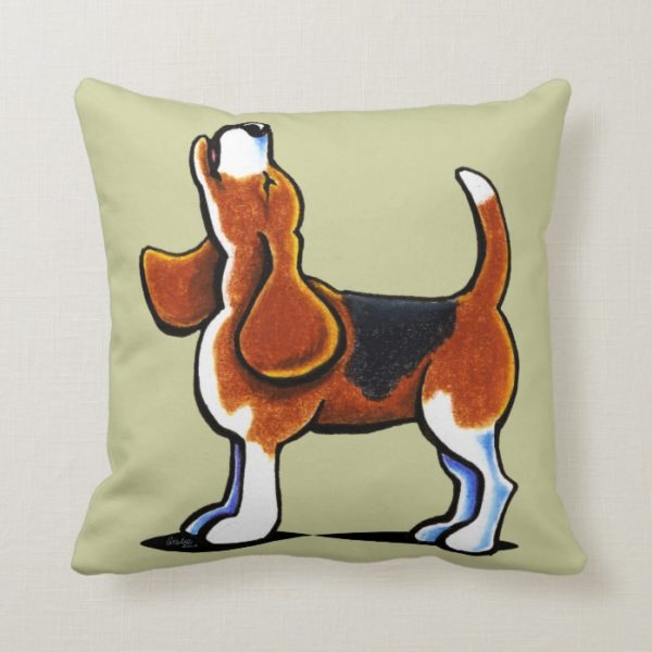 Tri-color Beagle Bay Throw Pillow