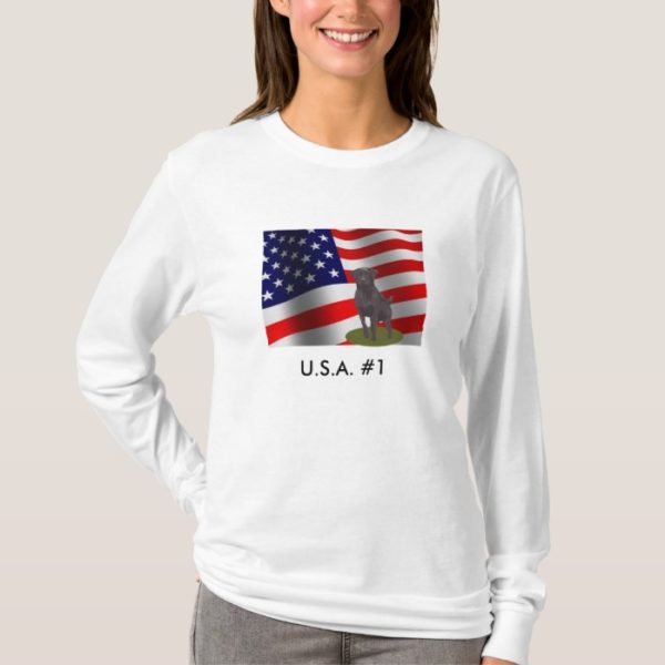 U.S.A. #1 Black Labrador Retriever Shirt