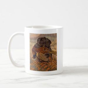 Vintage Chocolate Lab Hunting Coffee Mug