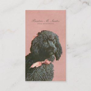 Vintage Poodle Dog Grooming Cool Animal Elegant Business Card