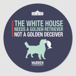 Warren 2020 - Bailey - Golden Retriever Classic Round Sticker
