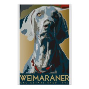Weimaraner Art Dec Poster