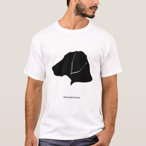 Weimaraner - black Silhouette T-Shirt