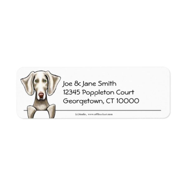 Weimaraner Clean and Simple Label