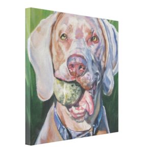 Weimaraner fine art dog painting canvas print