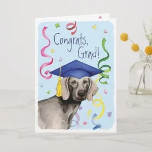 Weimaraner Graduate Card