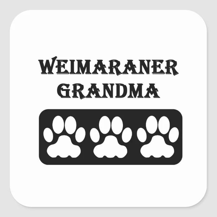 Weimaraner Grandma Square Sticker