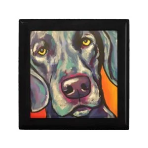 weimaraner jewelry box