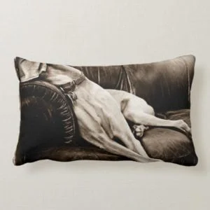 Weimaraner Nation © : "Taking Over the Couch" Lumbar Pillow