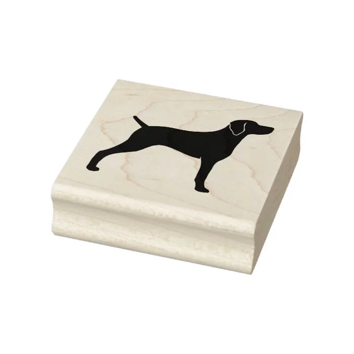 Weimaraner Silhouette Rubber Stamp