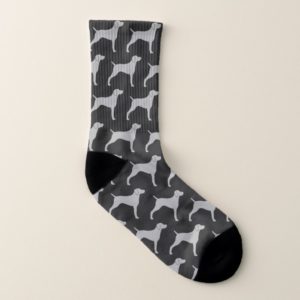 Weimaraner Silhouettes Pattern Socks