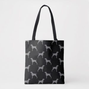 Weimaraner Silhouettes Pattern Tote Bag