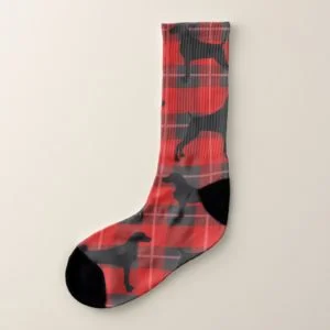 WEIMARANERS AND PLAID  SOCKS