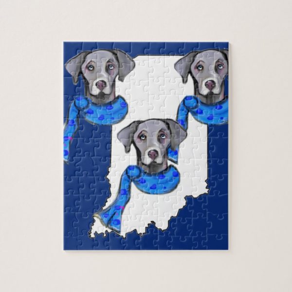 WEIMARANERS IN INDIANA JIGSAW PUZZLE