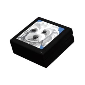 White Toy Poodle Gifts Jewelry Box