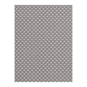 White Weimaraner Silhouettes On Grey Fleece Blanket