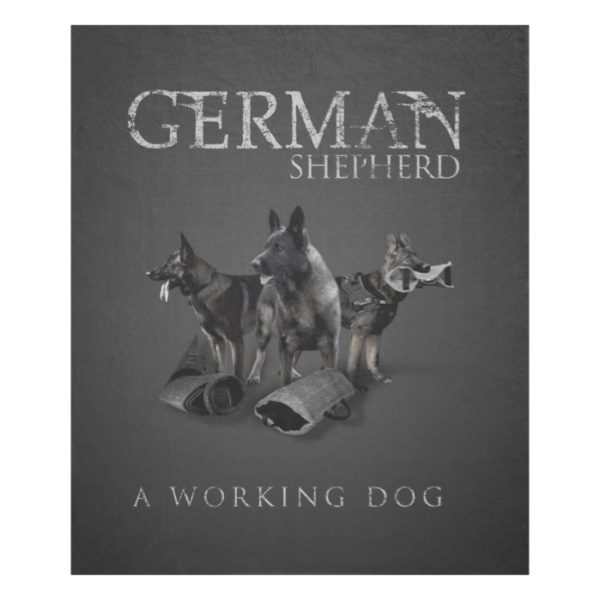 Working German Shepherd Dog  - GSD Fleece Blanket