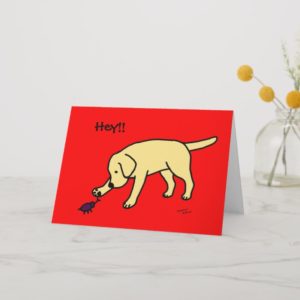 Yellow Lab Friendly Cartoon Labrador Card