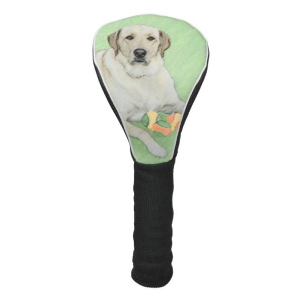 Yellow Labrador Retriever & Tennis Balls Painting Golf Head Cover