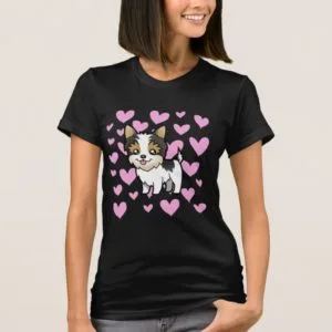 Yorkie Love (short hair parti) T-Shirt