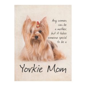 Yorkie Mom Fleece Blanket