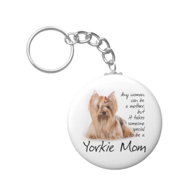 Yorkie Mom Keychain