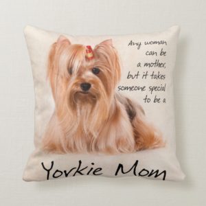 Yorkie Mom Pillow