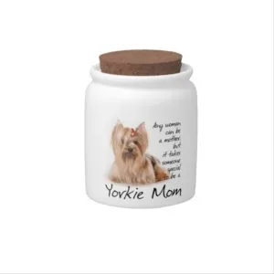 Yorkie Mom Treat Jar