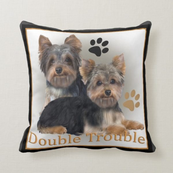 Yorkshire Terrier Double Trouble Pillows