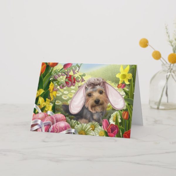 Yorkshire Terrier Easter Cards