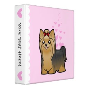 Yorkshire Terrier Love (long hair with bow) Binder