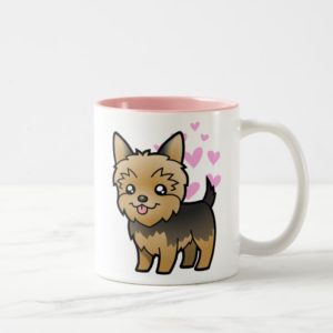 Yorkshire Terrier Love (puppy cut) Two-Tone Coffee Mug