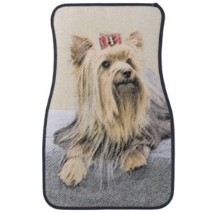 Yorkshire Terrier Painting - Cute Original Dog Art Car Floor Mat