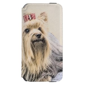 Yorkshire Terrier Painting - Cute Original Dog Art Incipio iPhone Wallet Case