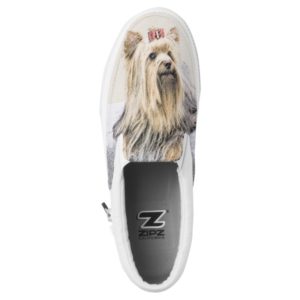 Yorkshire Terrier Painting - Cute Original Dog Art Slip-On Sneakers