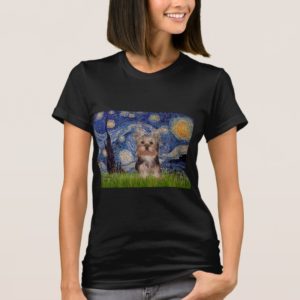 Yorkshire Terrier Puppy - Starry Night T-Shirt