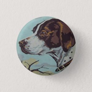 1950s Paint-by-Number English Springer Spaniel Button