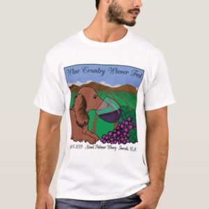 2019 Wine Country Wiener Fest T-shirt on white