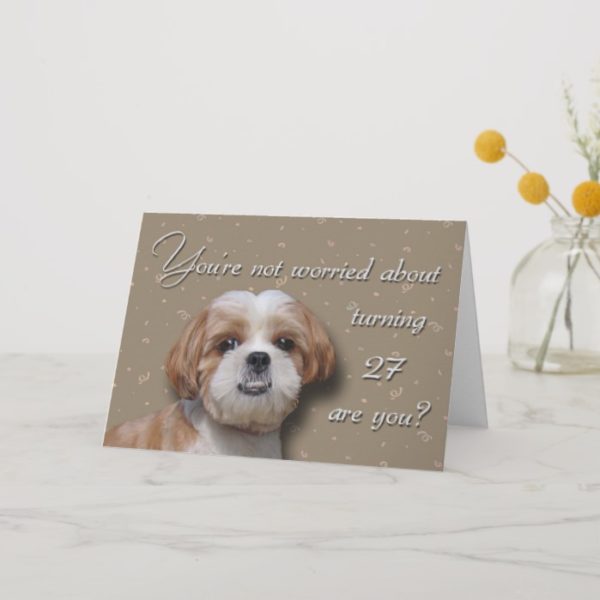 27th Birthday Dog Card