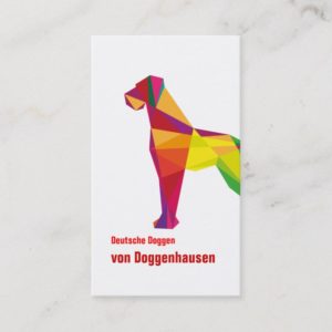 Abstract big dog business card
