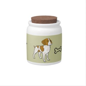 AD- Fun Brittany Spaniel Dog Treat Jar