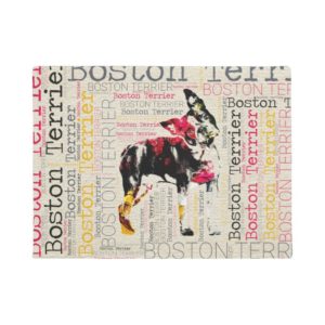 Adorable Boston Terrier Doormat