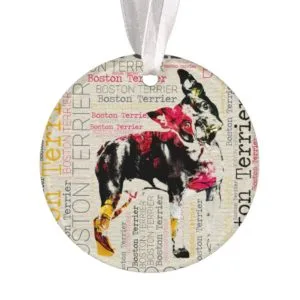 Adorable Boston Terrier Ornament