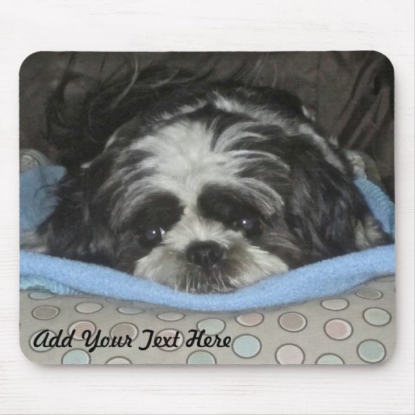 Adorable Shih Tzu Puppy Mouse Pad to Personalize