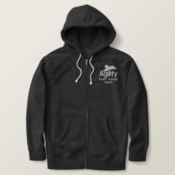 Agility English Springer Spaniel Embroidered Hoodie