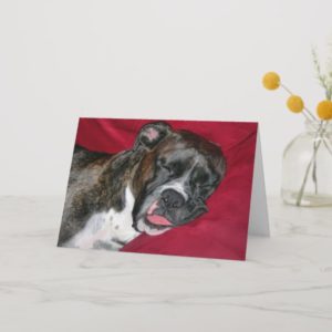 American Boxer Dog Card