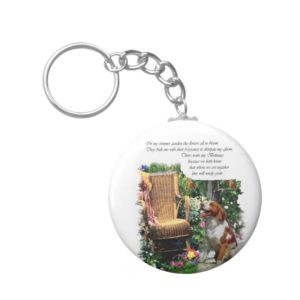 American Brittany Spaniel Art Gifts Keychain